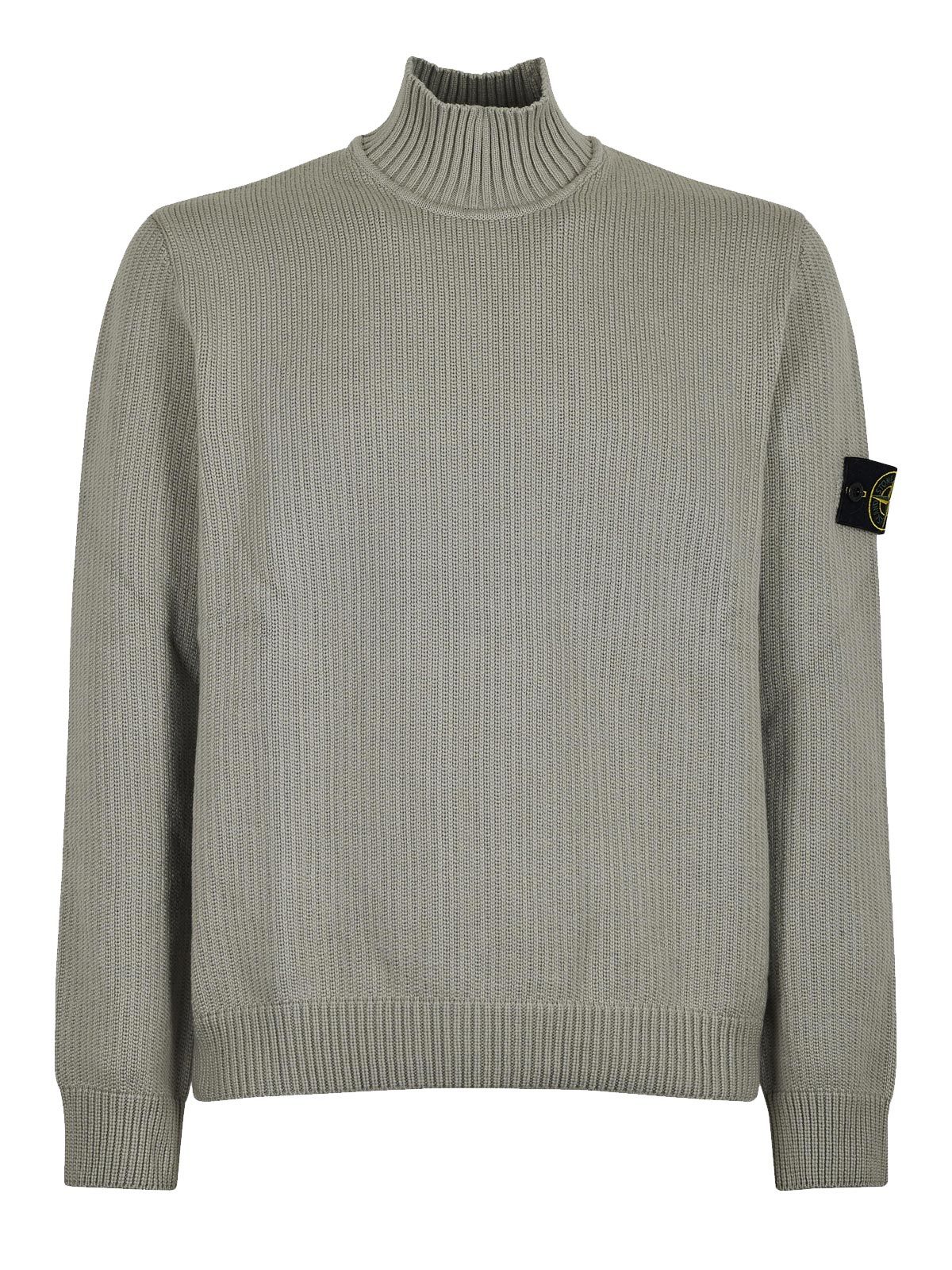grey Stone Island roll-neck jumper | Quaranta Boutique Stone island